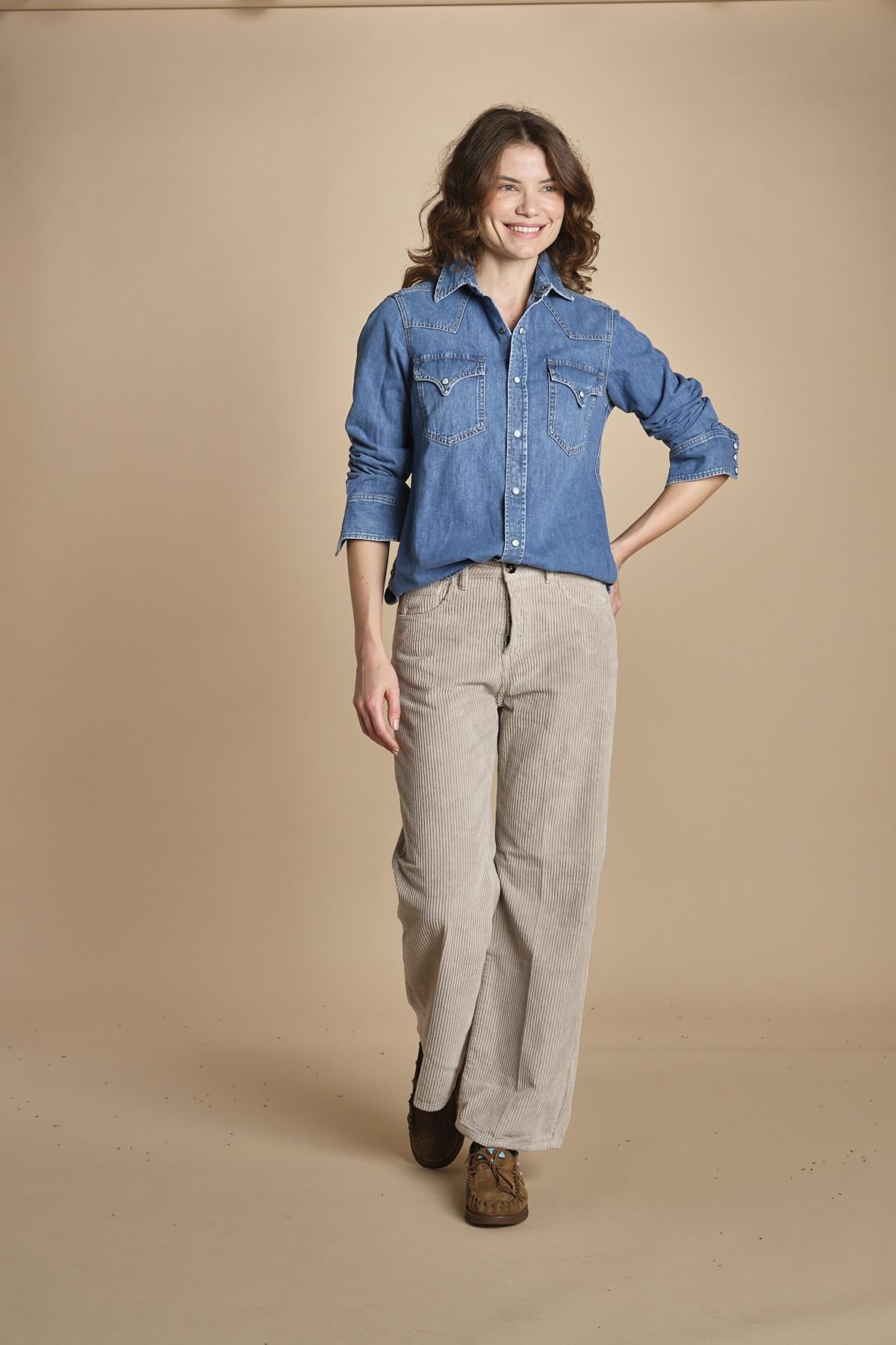 camicia denim NTEX-00403 D390 fortela 