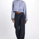 Pantaloni con pences KATHERINE PANT BLUEDENIM jejia 