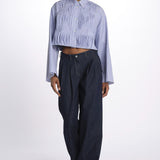 Pantaloni con pences KATHERINE PANT BLUEDENIM jejia 