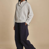 camicia quadri con collo rotondo 5432 40042 aspesi 