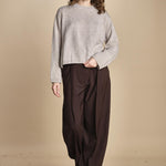 girocollo rasato in moulinè MIL13BIS MOULINE 14020 BEIGE milaura 