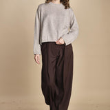 girocollo rasato in moulinè MIL13BIS MOULINE 14020 BEIGE milaura 