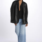 Top ALUSIA scollato double OND24TO031 BLACK misha 