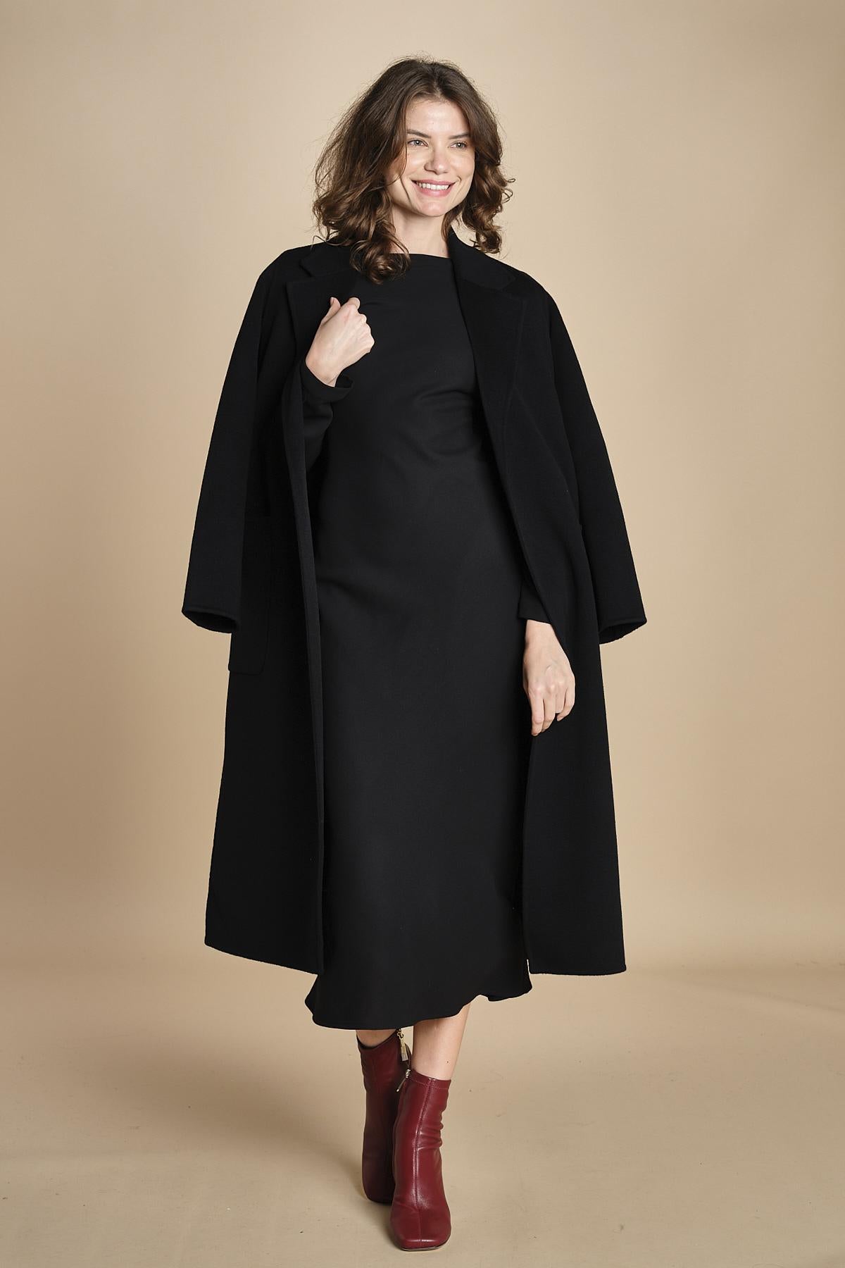 abito midi con scollo dietro TUNISI BLACK crida 