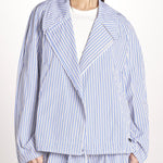 Bomber in popeline a righe BOMBER MJD556_ATEX93 BLUE WHITE STRIPES jejia 