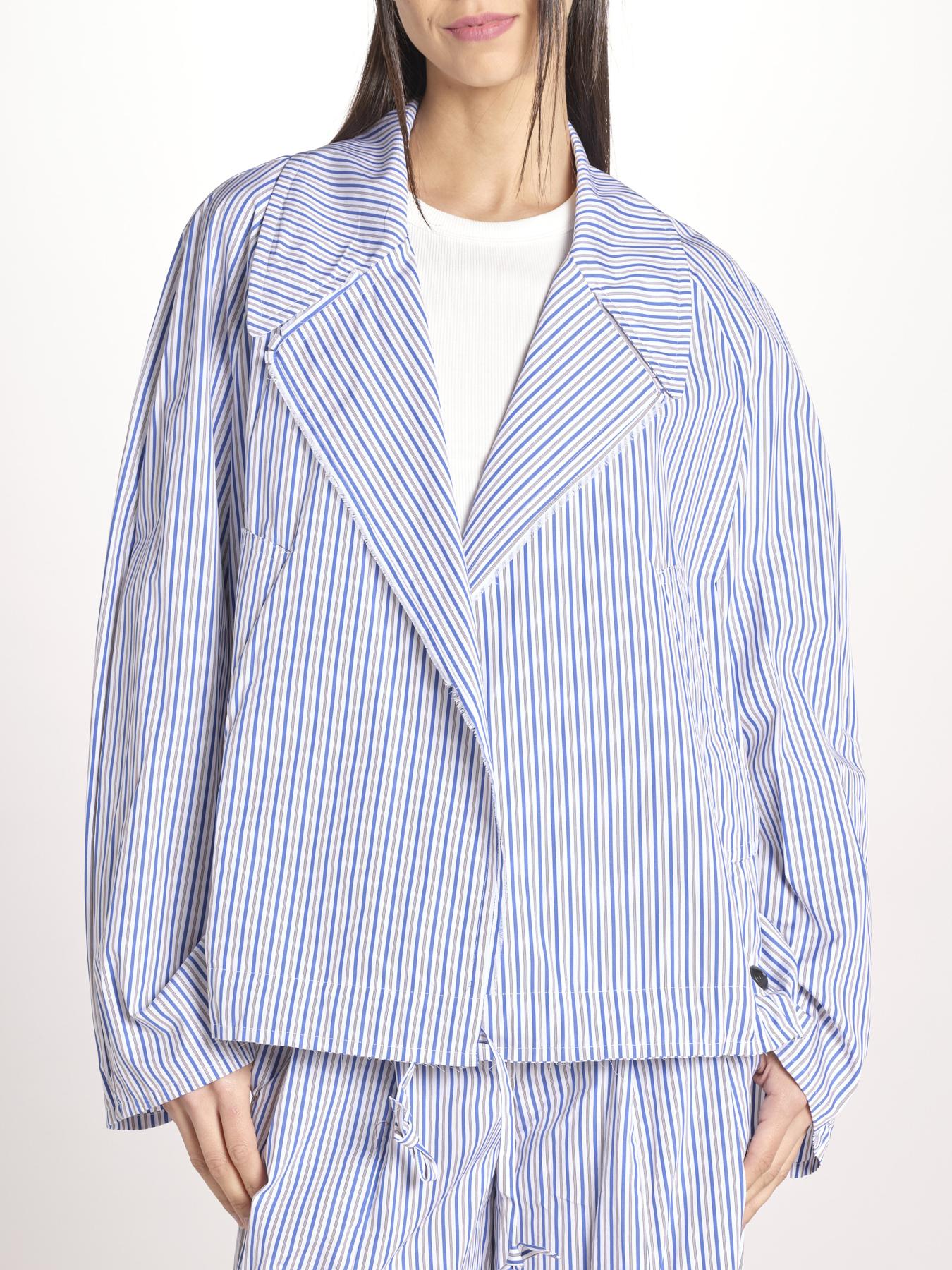 Bomber in popeline a righe BOMBER MJD556_ATEX93 BLUE WHITE STRIPES jejia 