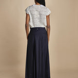 gonna lunga a pieghe C12230166479 BLU n21 