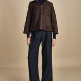 giubbino in camoscio NATE F25-173 030 CHOCOLATE oscar 