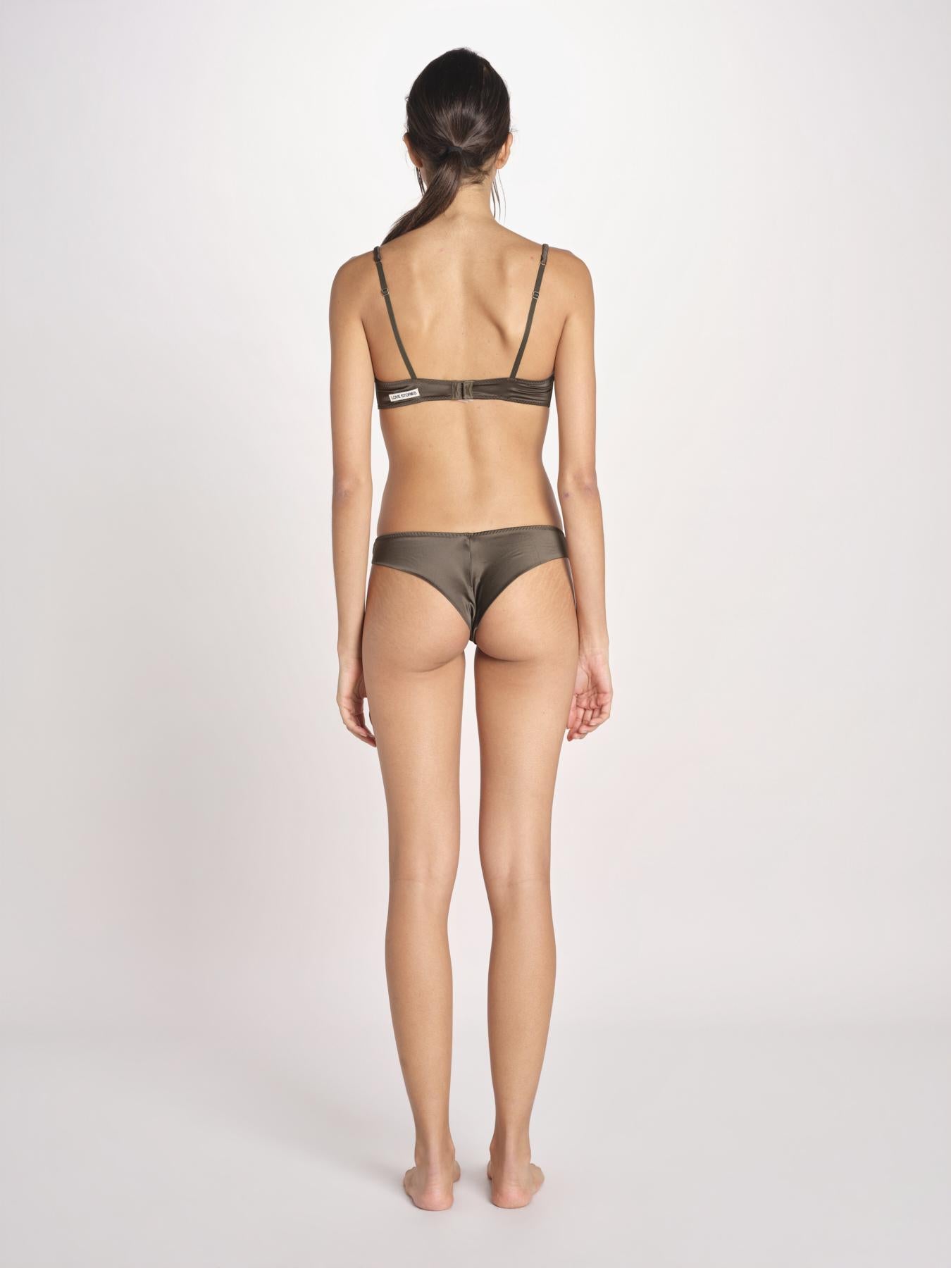 bralette in satin TORI L25101829 DARK GREEN 782 love stories 