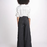 pantalone 4 tasche in misto lino SERENA XML01 099 NERO ps don't forget me 