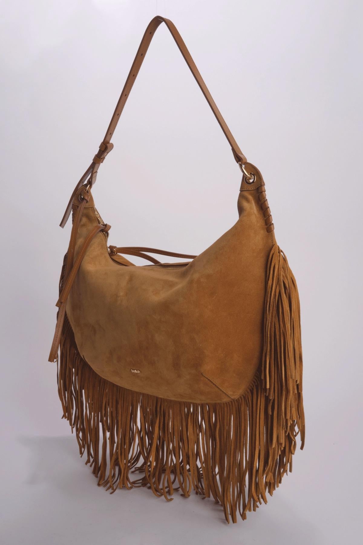 Borse grande con frange SWING XL FRANGES COGNAC ba&sh 