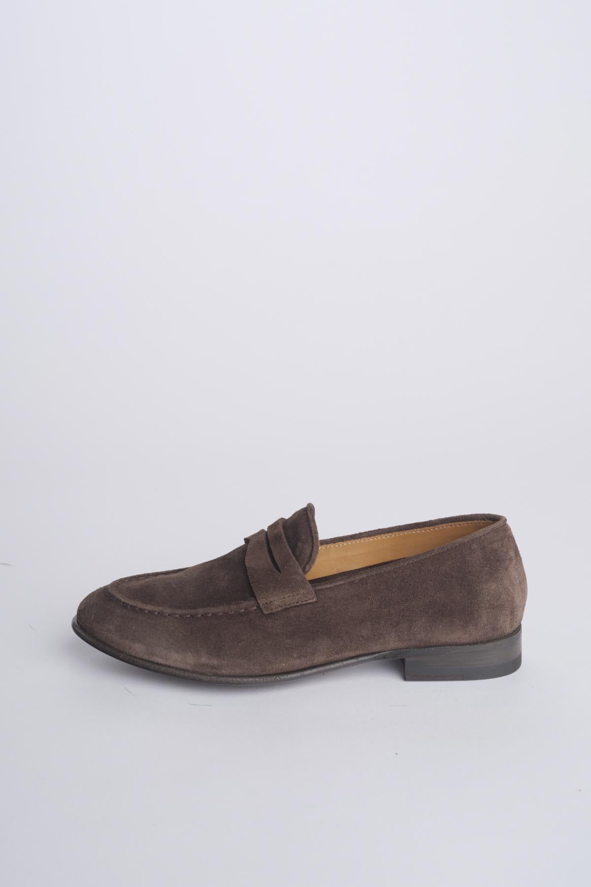 JANET mocassino suede fondo cuoio JANET 80013 EBANO alberto fasciani 