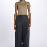 Pantalone HIGH WAIST pences con risvolto 51279LCO MIDNIGHT phillip lim 