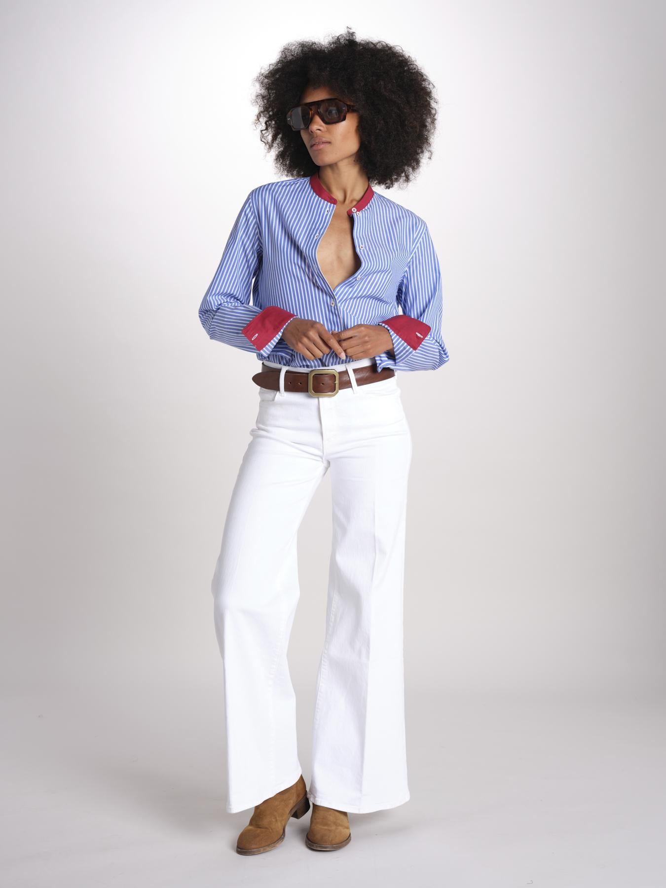 camicia a righe con collo guru MICA5630 BT milaura 