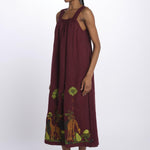 GIRAFFE abito spalline by milaura. BE24983 BURGUNDY benaras soleil 