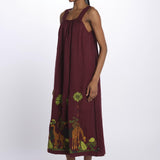 GIRAFFE abito spalline by milaura. BE24983 BURGUNDY benaras soleil 
