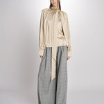 camicia con nodo in jersey E20T07 BIS CAFE AU LAIT martin grant 