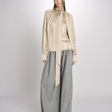 camicia con nodo in jersey E20T07 BIS CAFE AU LAIT martin grant 