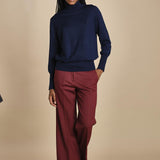 MELODIA pantalone cropped con risvolto in gabardina MELODIA 652339 164 quelledue 