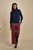 MELODIA pantalone cropped con risvolto in gabardina