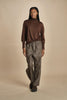 pantalone in flanella con elastico