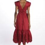 Abito RED BUTTERFLY ricamo farfalla 337217 RED farm rio 