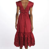 Abito RED BUTTERFLY ricamo farfalla 337217 RED farm rio 
