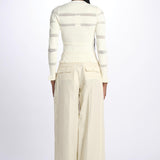 Maglia DEVON m/l inserto pizzo 020 CREAM sea ny 