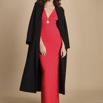 maxidress con spalline sottili incrociate MILLY RED solace 