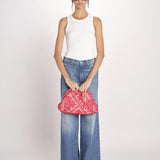 clutch in spugna dipinta a mano PM-25E18-R R 05 RED le daf 