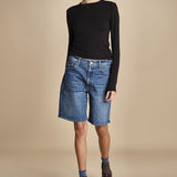 bermuda in denim THE UNDERCOVER BERMUDA SHORT4862 259 mother 
