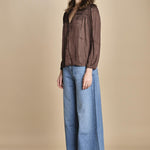 camicia con rouches CESSIA CHOCOLAT ba&sh 