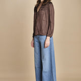 camicia con rouches CESSIA CHOCOLAT ba&sh 