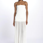ADELE abito in tulle plisse SS24 9129 WHITE retrofete 