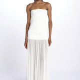 ADELE abito in tulle plisse SS24 9129 WHITE retrofete 