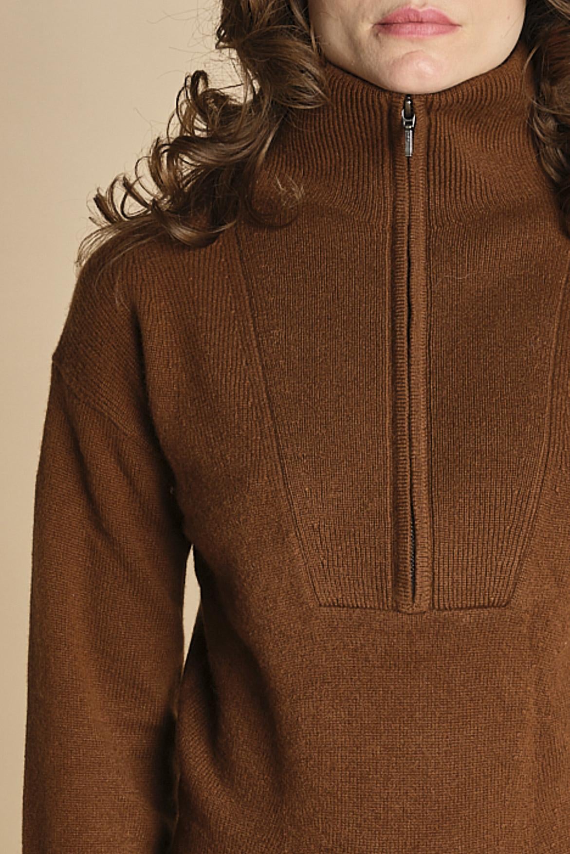 maglia mezza zip MIL14 25383 SYRUP milaura 