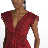 Abito RED BUTTERFLY ricamo farfalla 337217 RED farm rio 