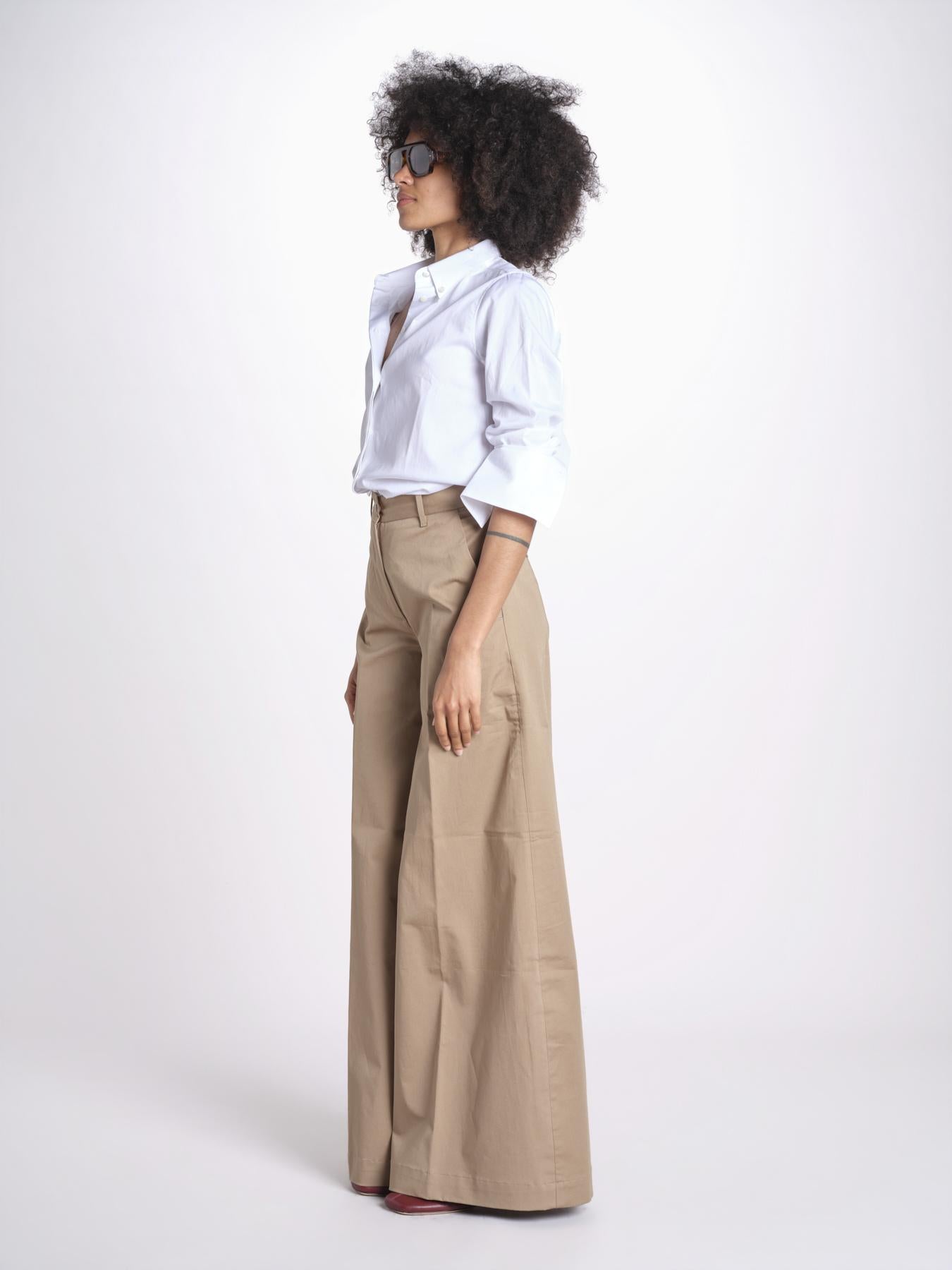 pantalone over in cotone pesante ORIANNA ORNO9 TORTORA nine in the morning 