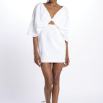 DRESS HELLI mini abito con manica a sbuffo DRESS HELLI BIANCO inasami 