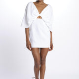 DRESS HELLI mini abito con manica a sbuffo DRESS HELLI BIANCO inasami 