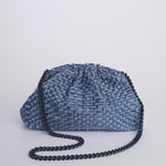 GAME clutch pochette intrecciata GAME CLUTCH PETROL maria la rosa 
