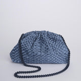 GAME clutch pochette intrecciata GAME CLUTCH PETROL maria la rosa 