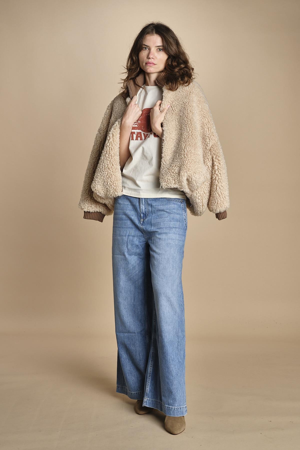 tshirt stay fun REESE ECRU ba&sh 