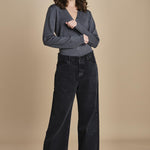body scollo a v in merinos ANDERSON KNIT BODY GREY herskind 
