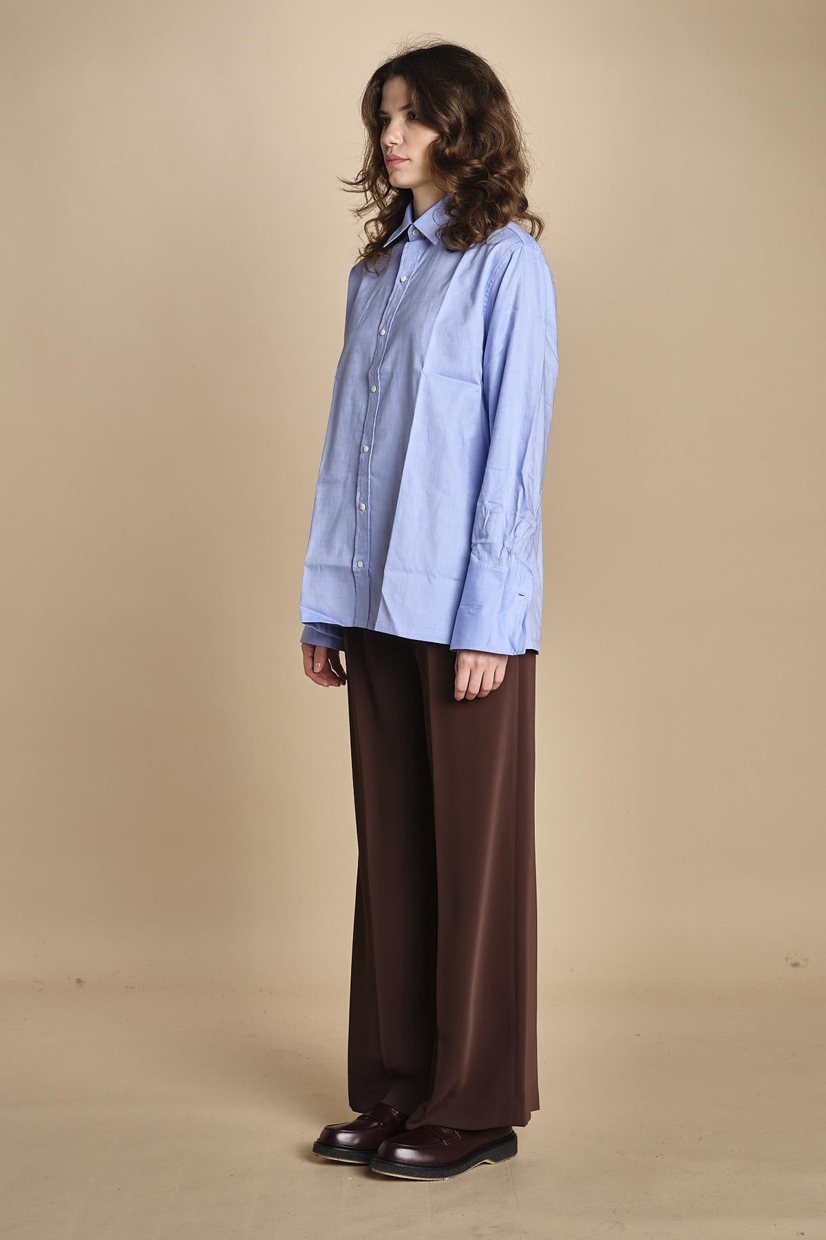 camicia uomo in oxford 15T524CO289 P231 LIGHT BLUE ines de la fressange 