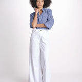 pantalone 4 tasche in misto lino SERENA XML01 001 BIANCO ps don't forget me 