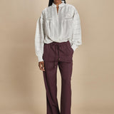 pantalone con coulisse in tela lana CLIFF 5EVA01-V04013 BORDEAUX vanessa bruno 