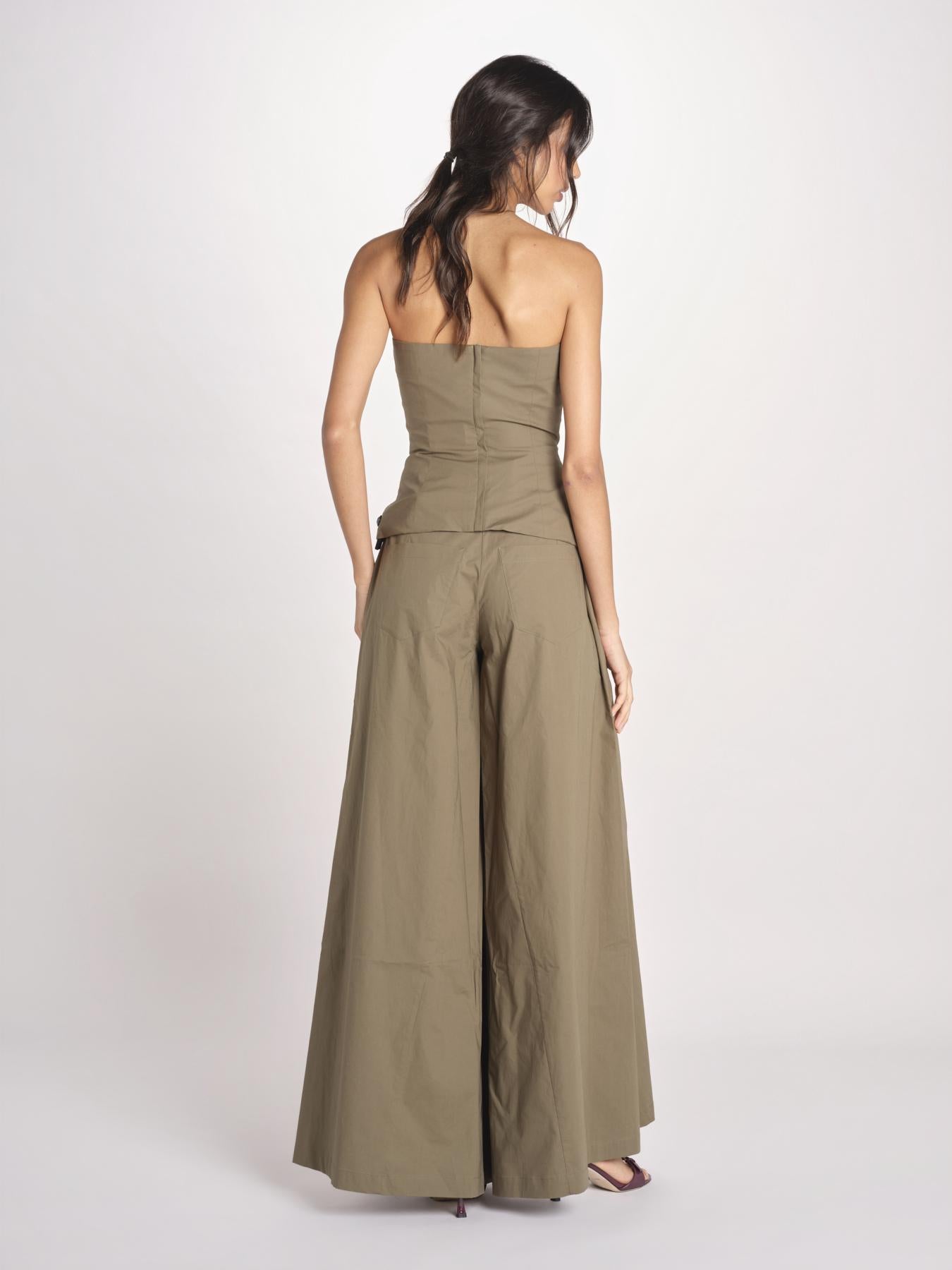 pantalone over in cotone 40811-400 MILITY 88 federica tosi 