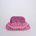 SIS cluctch bag uncinetto multicolor SIS ROSA VIOLA nadia dafri 
