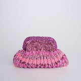 SIS cluctch bag uncinetto multicolor SIS ROSA VIOLA nadia dafri 